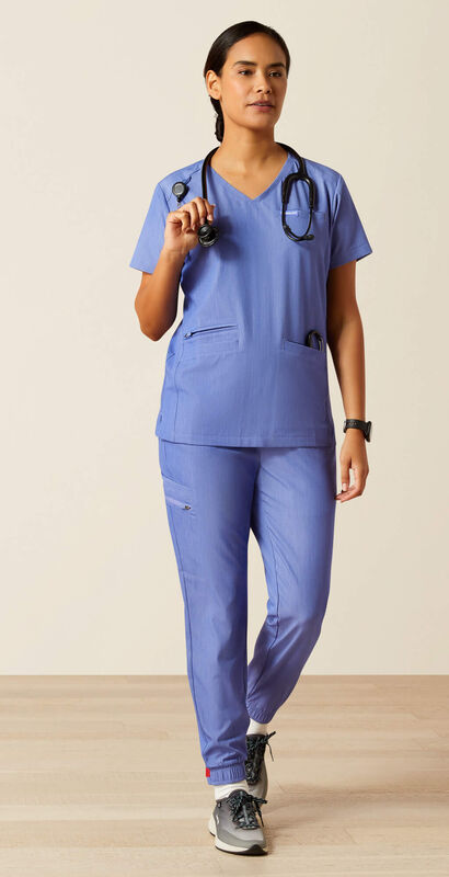 Clara 6 Pocket Scrub Top Full